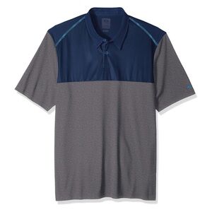 Size M Oakley Sports Performance Polo Shirt Blue and Grey Short Sleeve